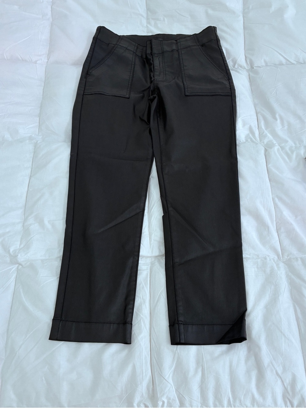 KUT from the Kloth Reese Ankle Straight Leg Pants Size 10 Faux Leather